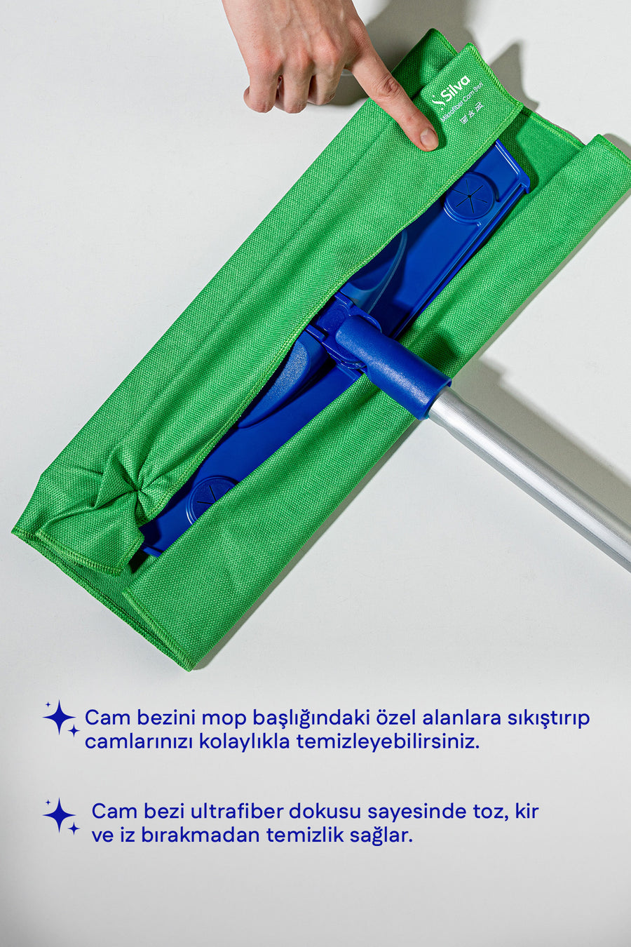 Silva Ultrafiber Tekli Mop Set – Derin Temizlik İçin Islak Mop Bezi