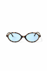 REN EYEWEAR TR MİUX LEOPAR MAVİ OVAL GÜNEŞ GÖZLÜĞÜ KADIN MODERN YENİ SEZON