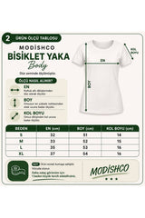 MODiSCHO Kadın Kahverengi Bisiklet Yaka Slim Fit Pamuklu Ultra Soft Likralı Kumaş Basic T-Shirt & Body - Kahverengi
