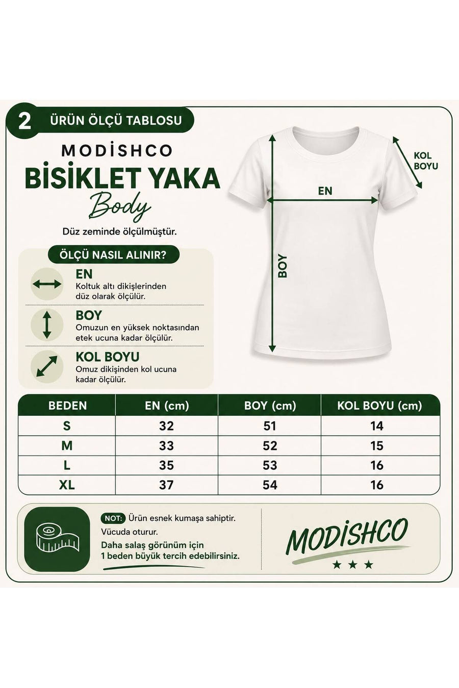 MODiSCHO Kadın Kahverengi Bisiklet Yaka Slim Fit Pamuklu Ultra Soft Likralı Kumaş Basic T-Shirt & Body - Kahverengi
