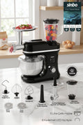 Sinbo SMX-2772 Çok Amaçlı 3ın1 Mutfak Şefi Hamur Yoğurma Kıyma Makinesi Sürahi Blender 1200w - Siyah