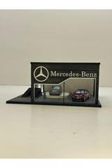 Butik 3D Baskı 1/64 Ölçekli Mercedes Showroom Tasarımlı Diorama Araç Sergileme Garajı