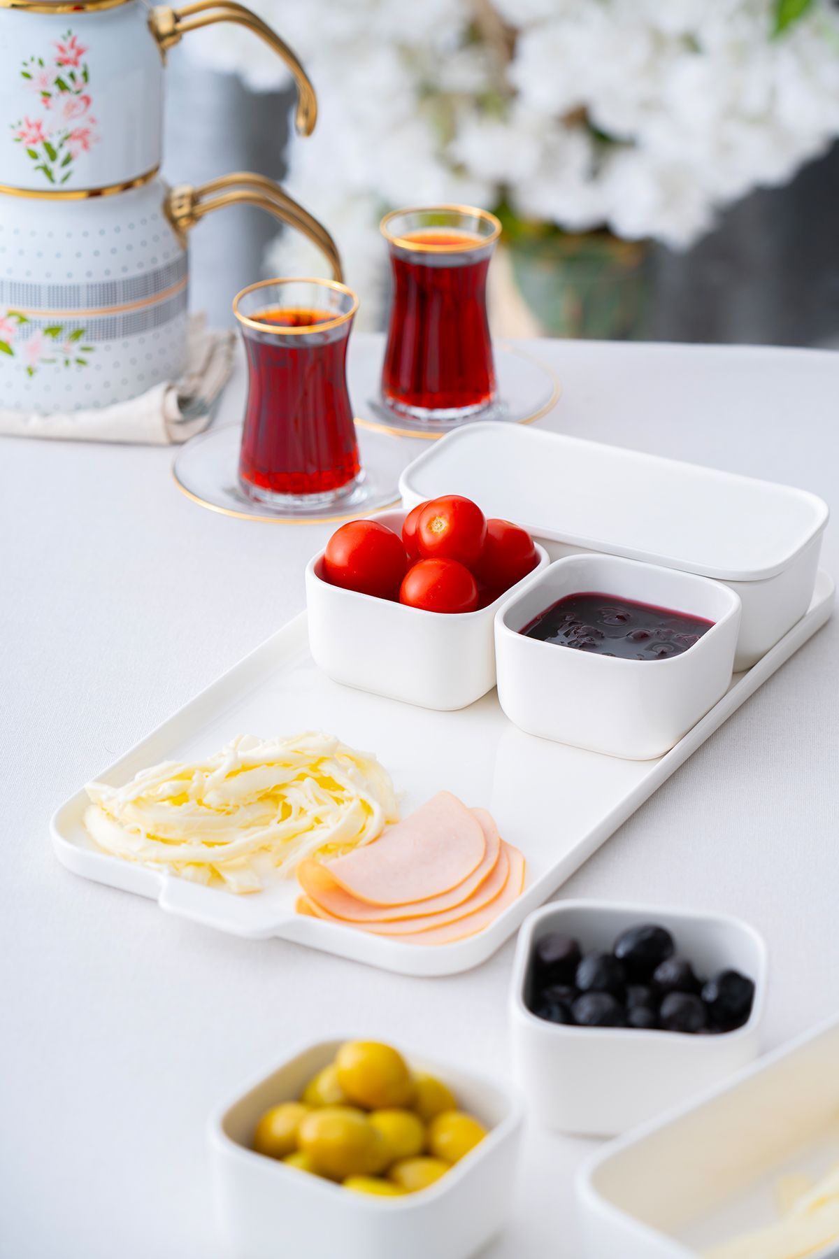 ACAR Pure White Parça Porselen Kahvaltılık - Görsel 5