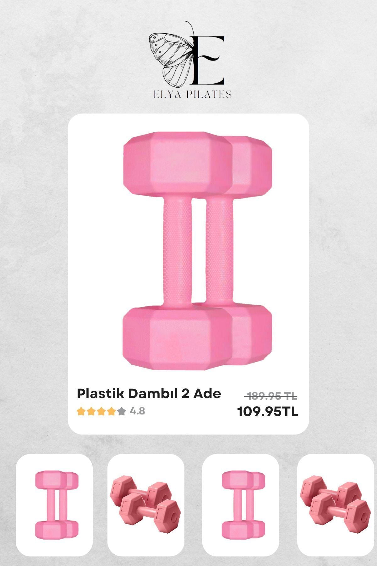 Elya Pilates 10 Parçalı Pilates Ve Fitness Seti Pilates Minderi, Dambıl, Squat Band Ve Daha Fazlası!