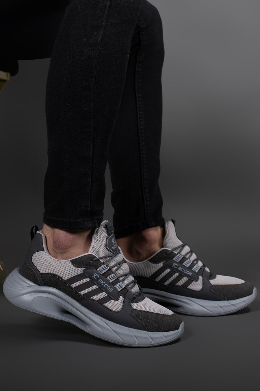 Riccon Torrine Unisex Sneaker 001293 Füme - Siyah