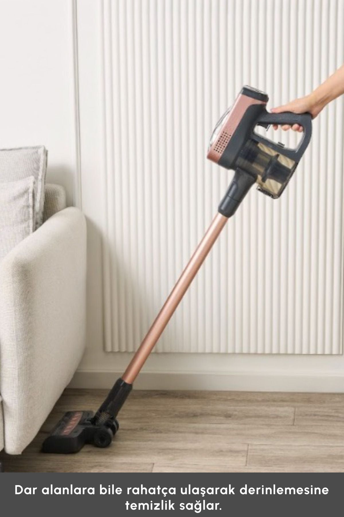 Karaca Vantuz Power Up Dikey Süpürge Rosegold - Görsel 6