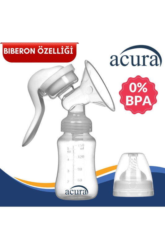 AcuraC-Masaj ve Biberon Özellikli Manuel Göğüs Pompası