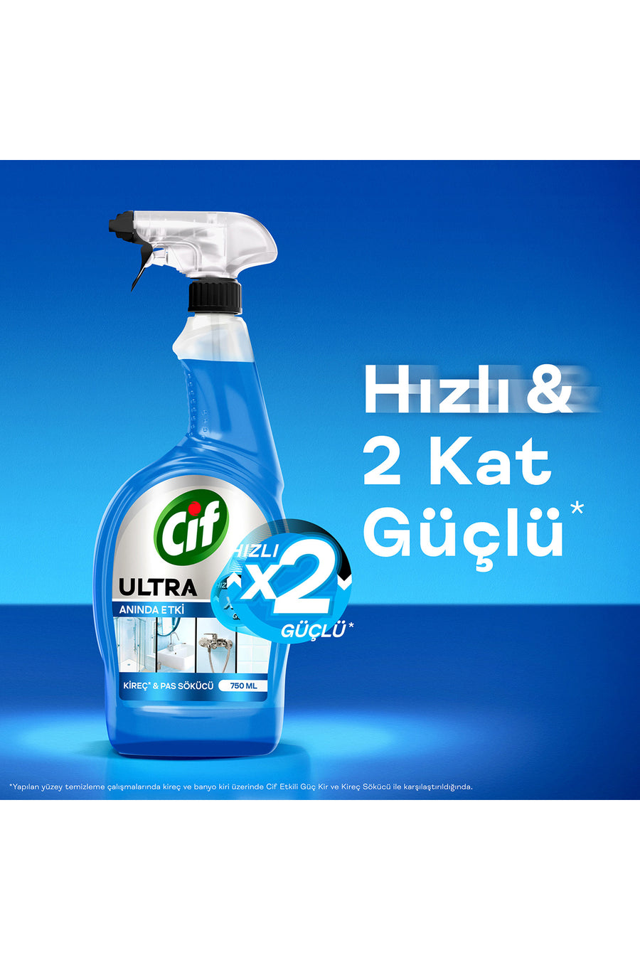 Cif Ultra Sprey Anında Etki Kir & Yağ Çözücü 750ml x1 Sakura Sprey x1 Kireç ve Pas Sökücü x1