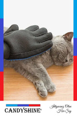 CandyShine Kedi Köpek Tüy Toplayıcı Masaj Yapıcı Tarama Eldiveni Evcil Hayvan Tüy Toplama Tarak Eldiven