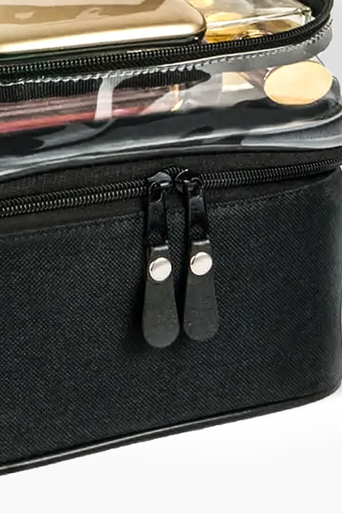 Ankaflex Kadın Makyaj Çantası Iki Geniş Bölmeli Askılı Katlanabilir Bakım Seyahat Organizer Makyaj Çantası - Görsel 7