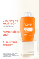 Avene Ultra Fluid Invisible Normal/Karma Ciltler için Ultra Akışkan SPF 50 Güneş Kremi 50 ml