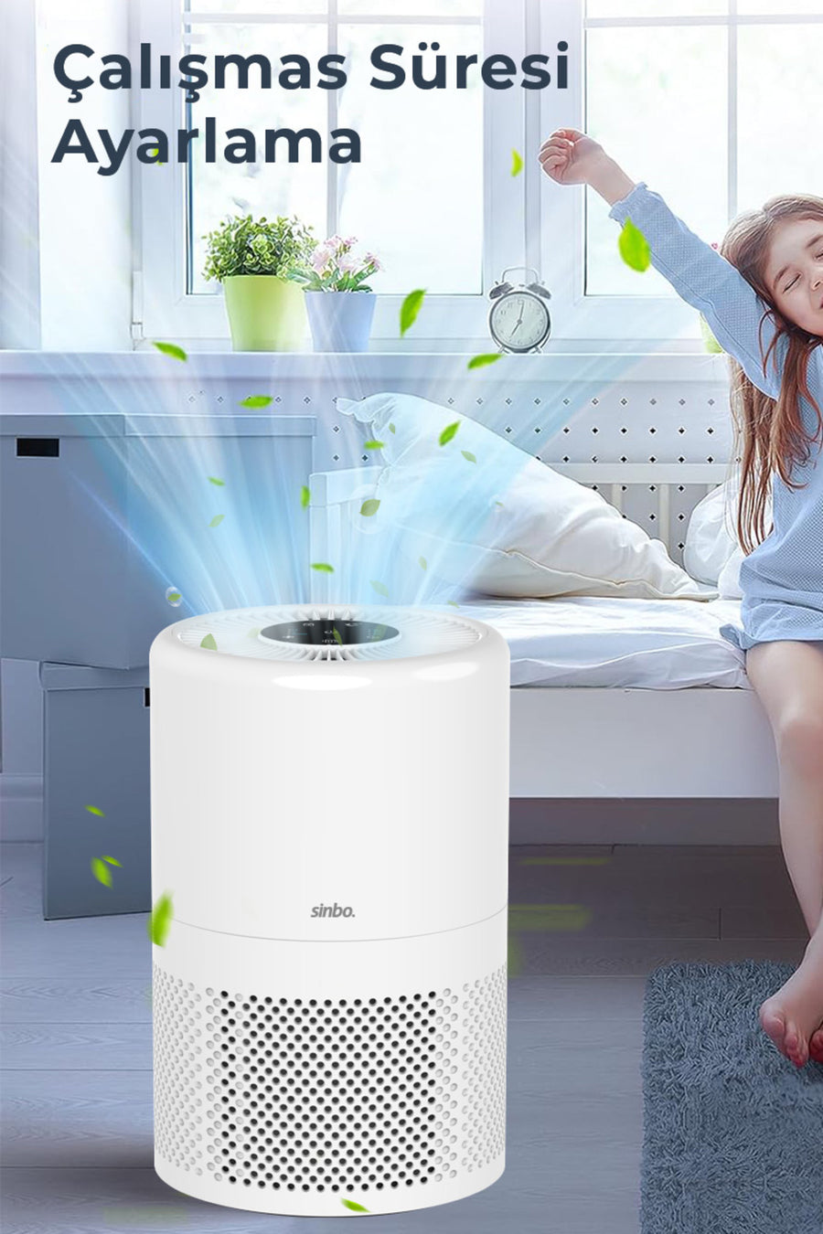 Sinbo SAP-5507 HEPA H13 Filtreli Hava Temizleyici Beyaz – Toz / Koku Giderici, Sessiz ve Enerji Tasarruflu
