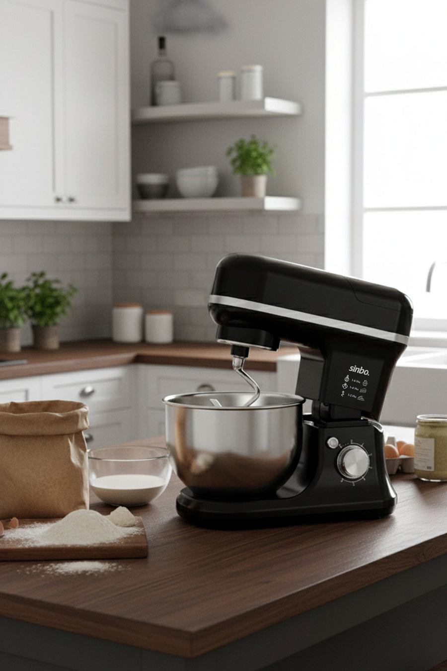 Sinbo SMX-2772 Çok Amaçlı 3ın1 Mutfak Şefi Hamur Yoğurma Kıyma Makinesi Sürahi Blender 1200w - Siyah