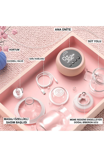 AcuraC-Şarjlı, LCD Ekranlı, Biberon Özellikli Göğüs Pompası