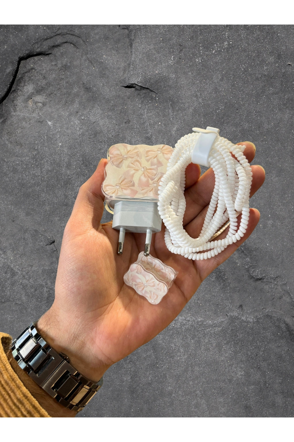 Dublin İphone 18w/20w Uyumlu Şarj Aleti Kılıfı, Şarj Kablosu Koruma Aparatı, Toparlayıcı, Koruyucu