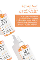 CALLİEL Aydınlatıcı, Leke Ve Siyah Nokta Karşıtı Kojik Asit Tonik 200 ml