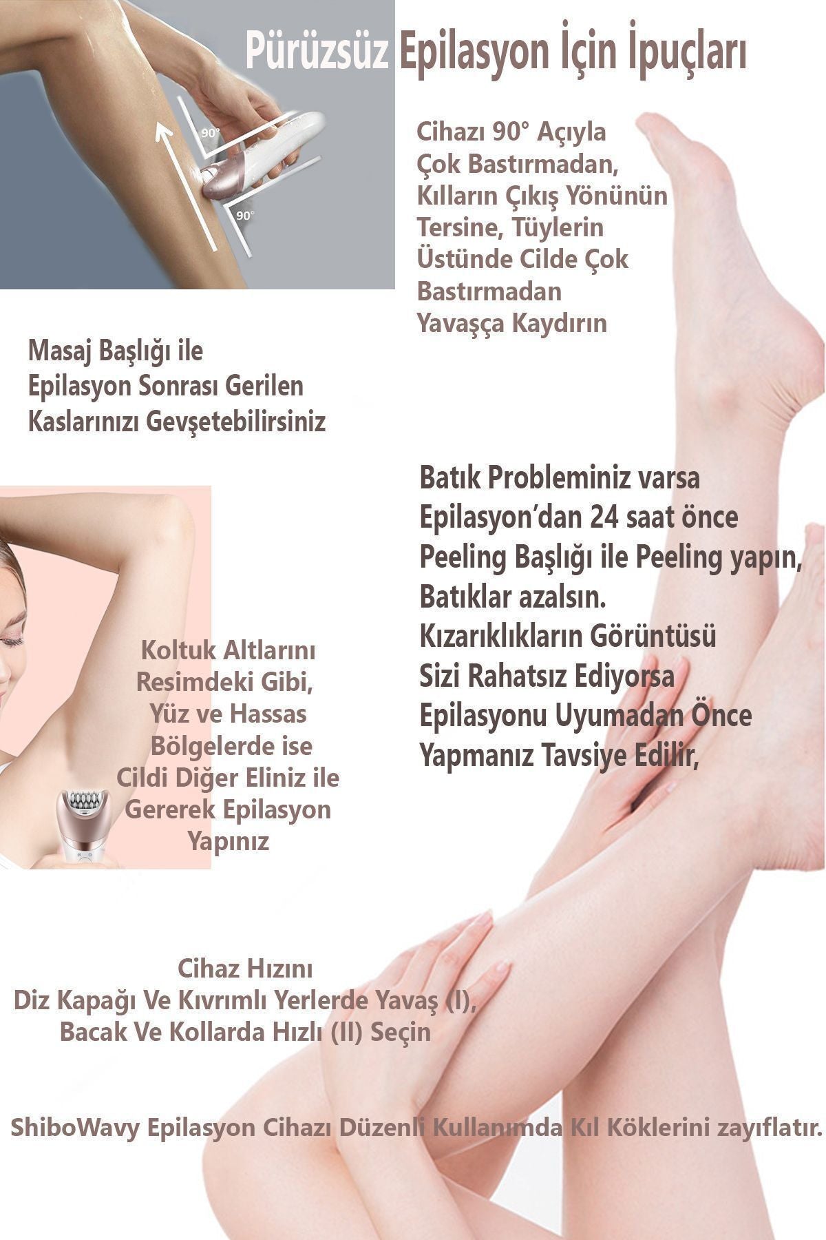 Shibowavy Jolvena Başlıklı Süper Lüx Epilatör / Epilasyon - Görsel 5