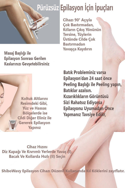Shibowavy Jolvena Başlıklı Süper Lüx Epilatör / Epilasyon - Görsel 5