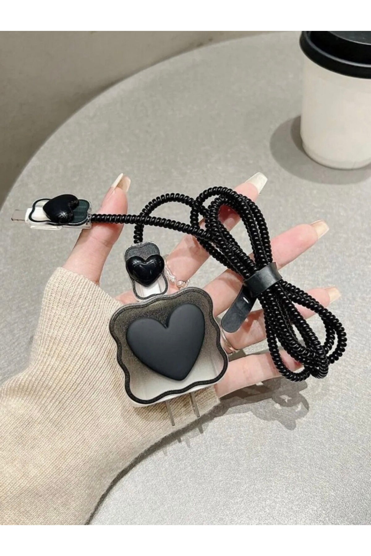 Dublin İphone 18w/20w Uyumlu Şarj Aleti Kılıfı, Şarj Kablosu Koruma Aparatı, Toparlayıcı, Koruyucu