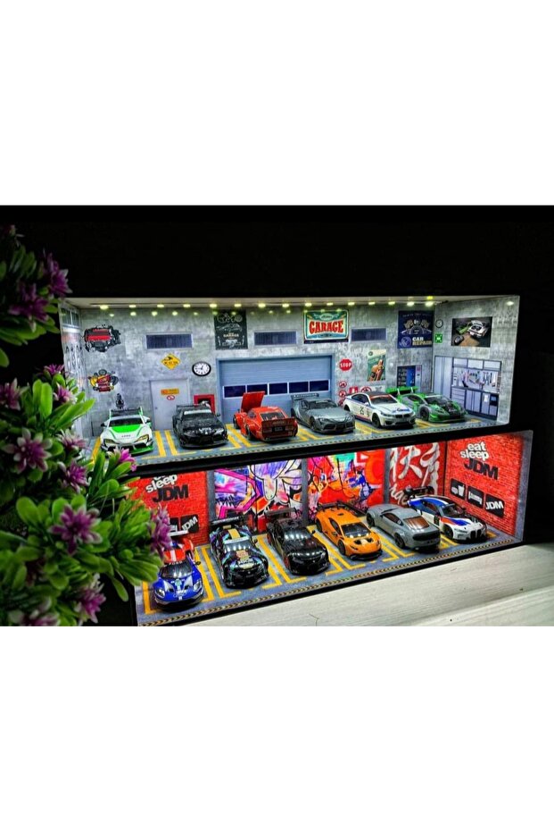 lologames 2 adet hotwheels araçlar için diorama