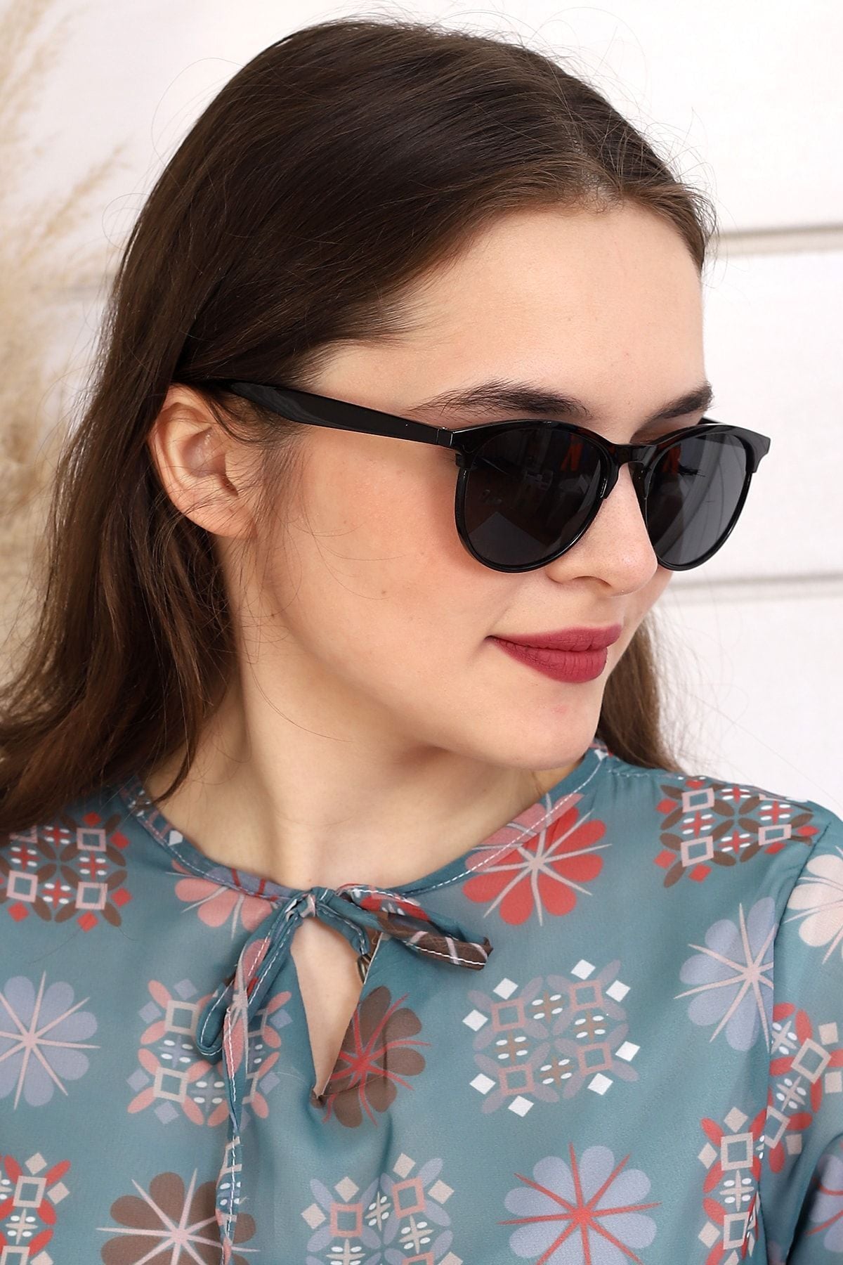 Della Pianto Tamela Unisex Siyah Güneş Gözlüğü - Görsel 5