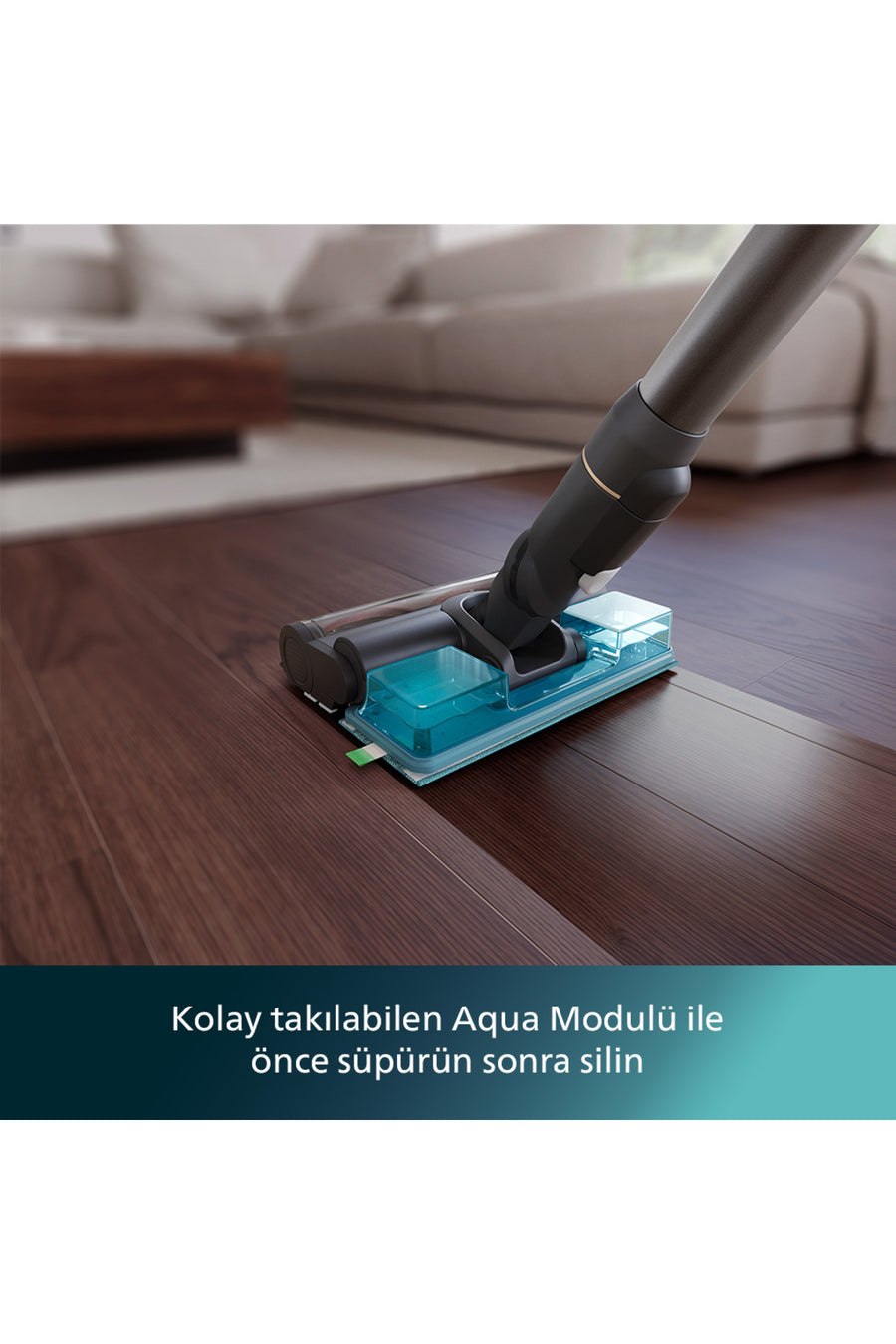Philips 7000 Serisi Aqua 25.2 V Kablosuz Dik Süpürge, PowerCyclone 12, 80 dk'ya Kadar Şarj, XC7057/01 - Gold Dust