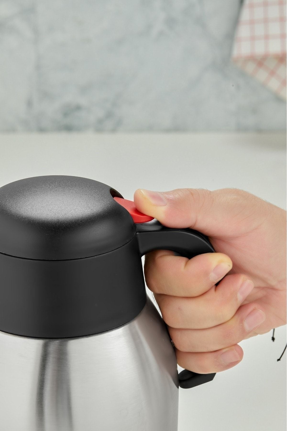 Cooker Litre Çift Kat Paslanmaz Çelik Termos -Saat Soğuk, -Saat Sıcak Tutma - Görsel 3