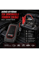 AZEQ DELBEST K5 Akü Takviye Cihazı Hava Kompresörü 16000mAh 150 PSI Jump Starter Powerbank 12V