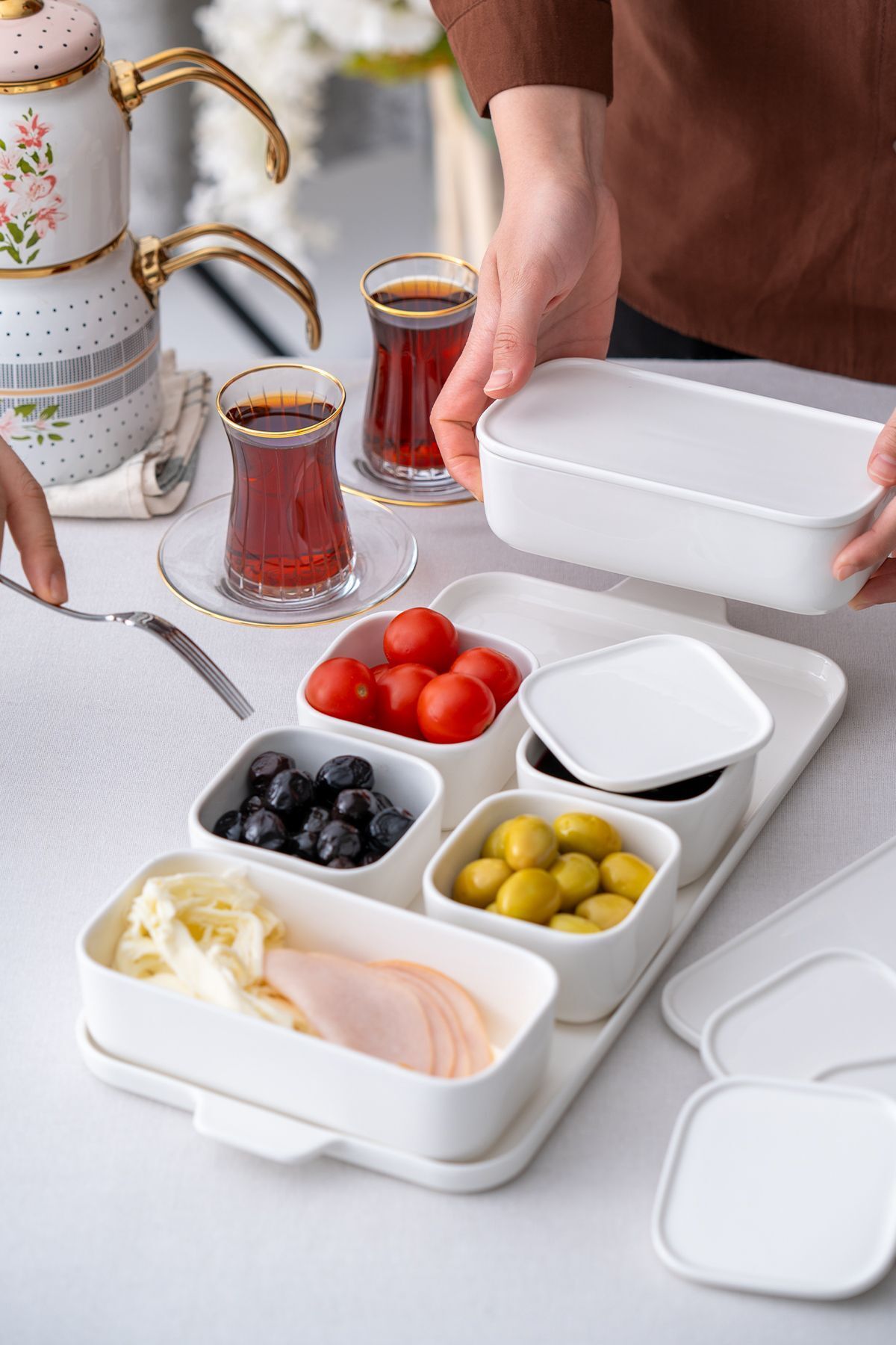 ACAR Pure White Parça Porselen Kahvaltılık - Görsel 3