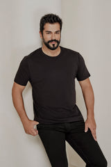 AC&Co / Altınyıldız Classics Erkek/unisex Beyaz %100 Pamuk Slim Fit Dar Kesim Bisiklet Yaka Basic Tişört - Haki