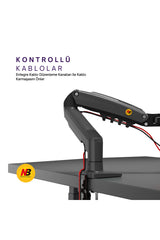 DailyTech North Bayou Nb F80 Tek Kol Amortisörlü Monitör Tutucu