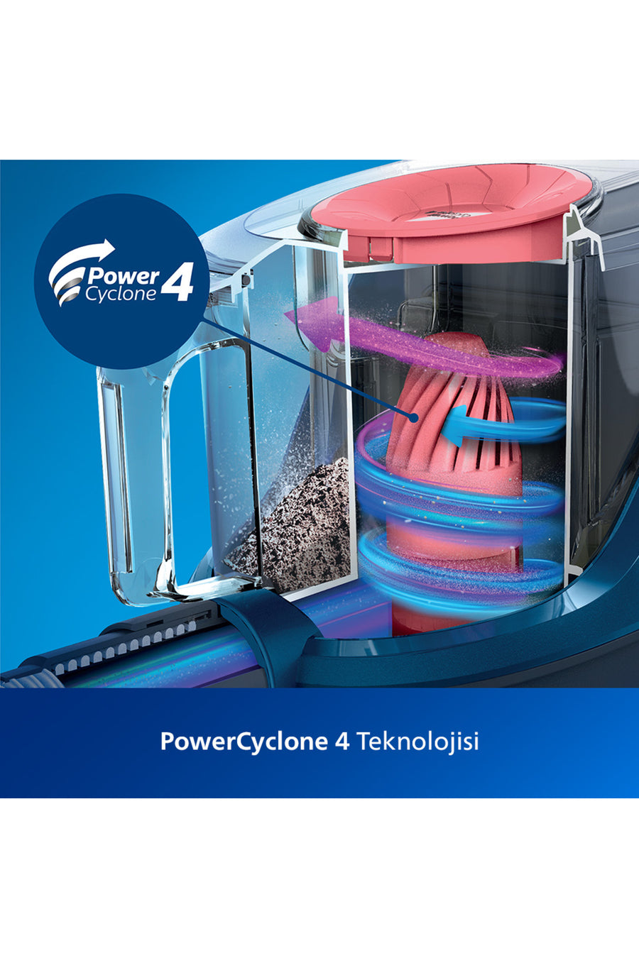2000 Serisi Torbasiz Elektrikli Supurge 750w Powercyclone 4 Super Clean Air Filtre Xb2123 09