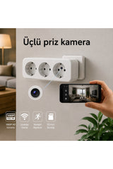 intermax Bebek Hasta Bakıcı Güvenlik Priz Kamera 4K 1080P HD Mini CCTV Kamera - Kamera
