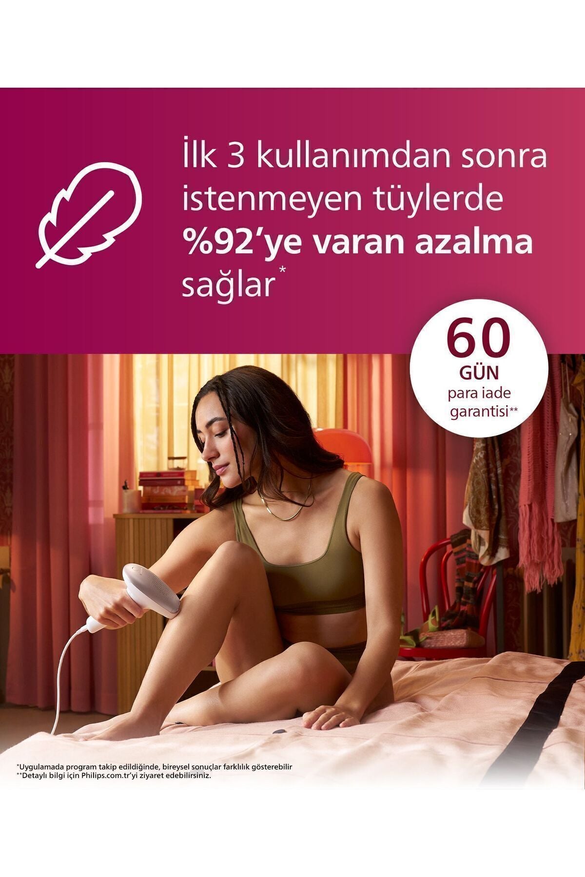 Philips Lumea Brı/Lazer Epilasyon Ipl Tüy Alma Cihazı,kaş Düzeltici,(YÜZ,VÜCUT HASSAS BÖLGE) - Görsel 3