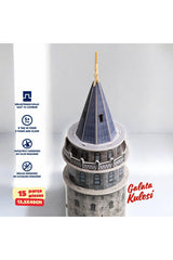 tugce shopping Galata Kulesi 3D Puzzle 15 Parça Eğitici ve Dekoratif Kağıt Maket Kolay Montaj Çocuk ve Yetişkinler