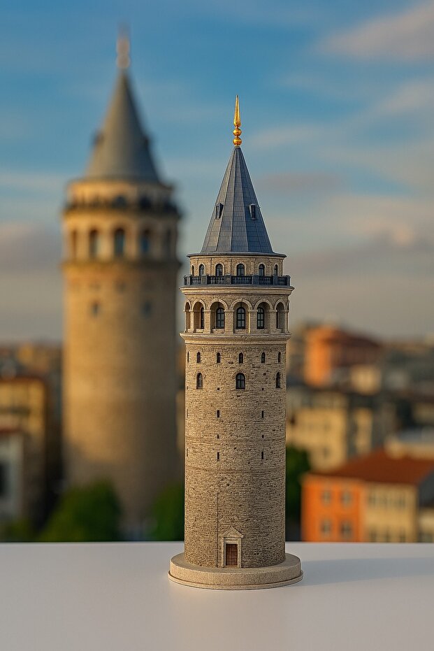 tugce shopping Galata Kulesi 3D Puzzle 15 Parça Eğitici ve Dekoratif Kağıt Maket Kolay Montaj Çocuk ve Yetişkinler