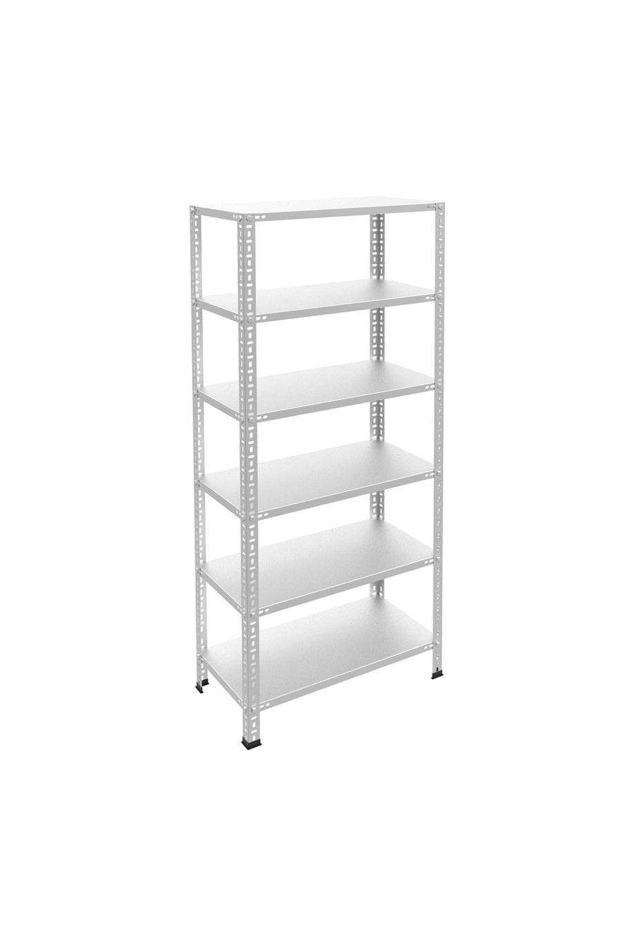RafBurada 6 Katlı Galvaniz Çelik Raf - Depo, Arşiv, Kiler, Dosya, Market Rafı 43x93 Cm-200 Cm-0.70 Mm