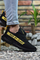 Riccon Siyah Erkek Cilt Sneaker 0012santo - Siyah-Sari