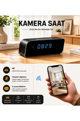 intermax Bebek Hasta Bakıcı Güvenlik Priz Kamera 4K 1080P HD Mini CCTV Kamera - Saat