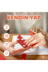 NoviHobby 3D Puzzle Ahşap Minyatür Maket Kiti DIY Kendin Yap Led Işıklandırmalı Maket Ev