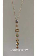 Zarifincijewellery Kristalal taşlı y kolye