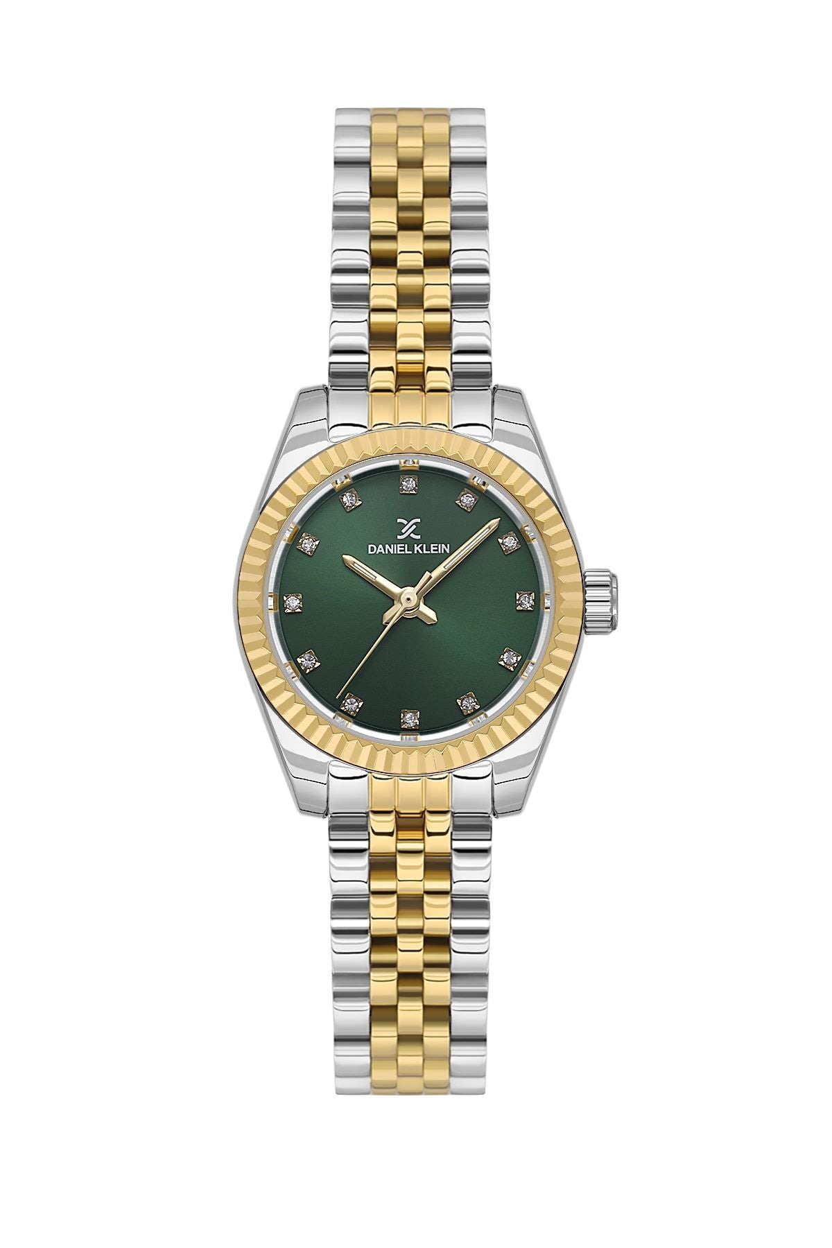 Daniel Klein Sarı Gümüş Retro Mini Rolex Kasa Kadın Kol Saati