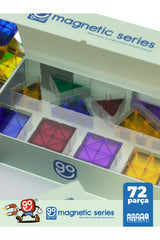 Go Toys Go Magnetic Series 72 Parça Manyetik Yapı Blokları Original - Mıknatıslı Manyetik Bloklar