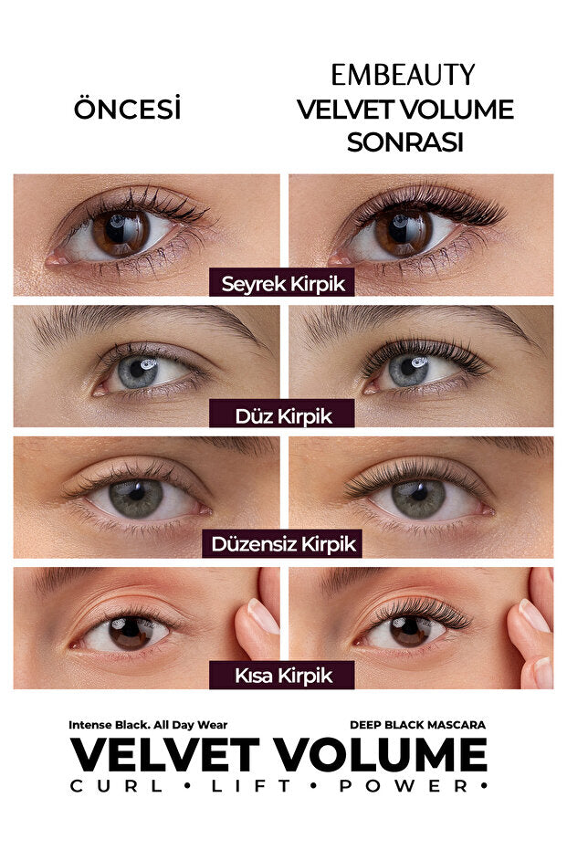Embeauty Ultra Siyah Dolgunlaştırıcı Maskara – Hacim ve Uzunluk Etkili