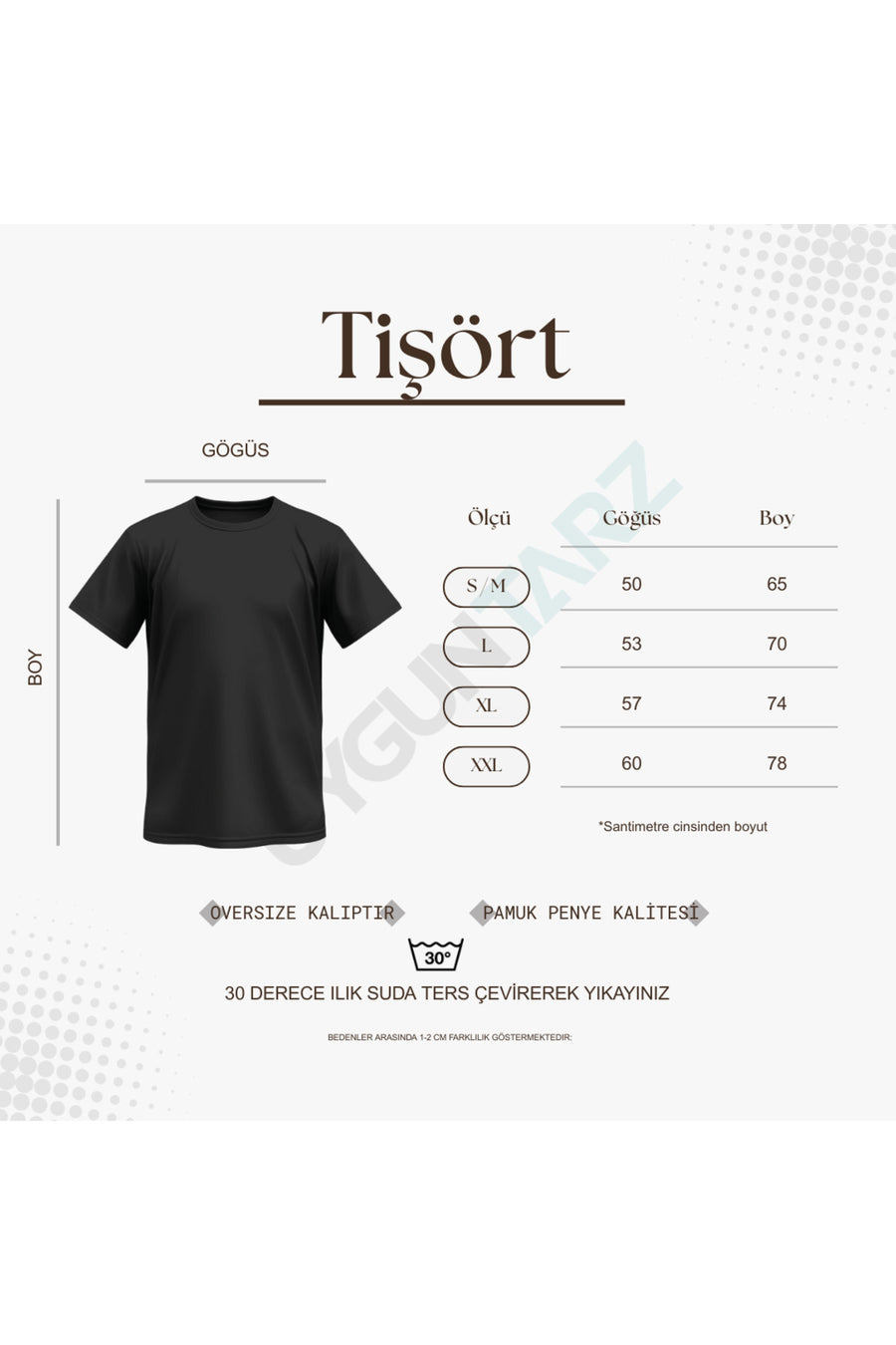 uyguntarz Unisex Karışık Baskılı Tişört Seti – 4'lü Paket Bisiklet Yaka Günlük T-Shirt - Beyaz Siyah Kahve Bej