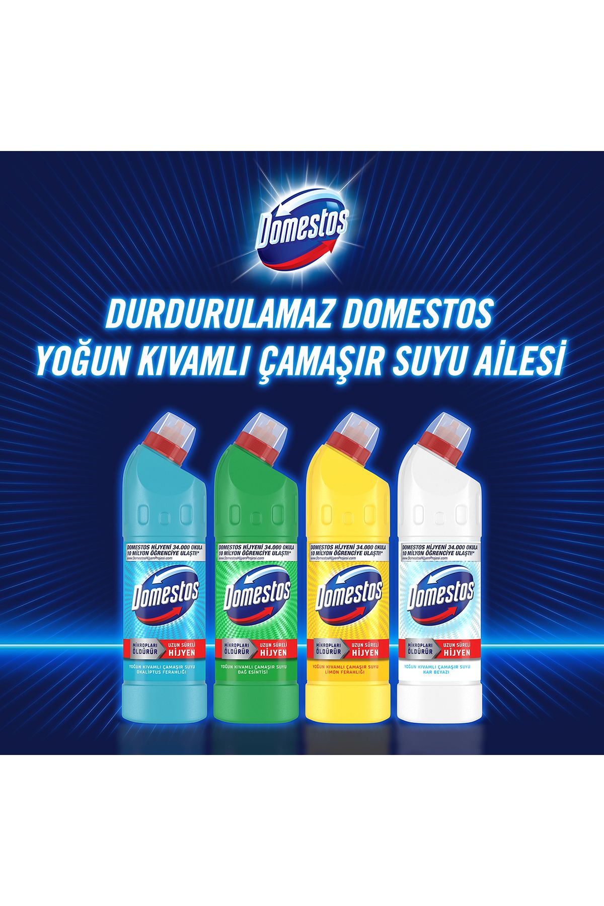 Domestos Yoğun Kıvamlı Çamaşır Suyu Dağ Esintisi Maksimum Hijyen ml Adet - Görsel 7
