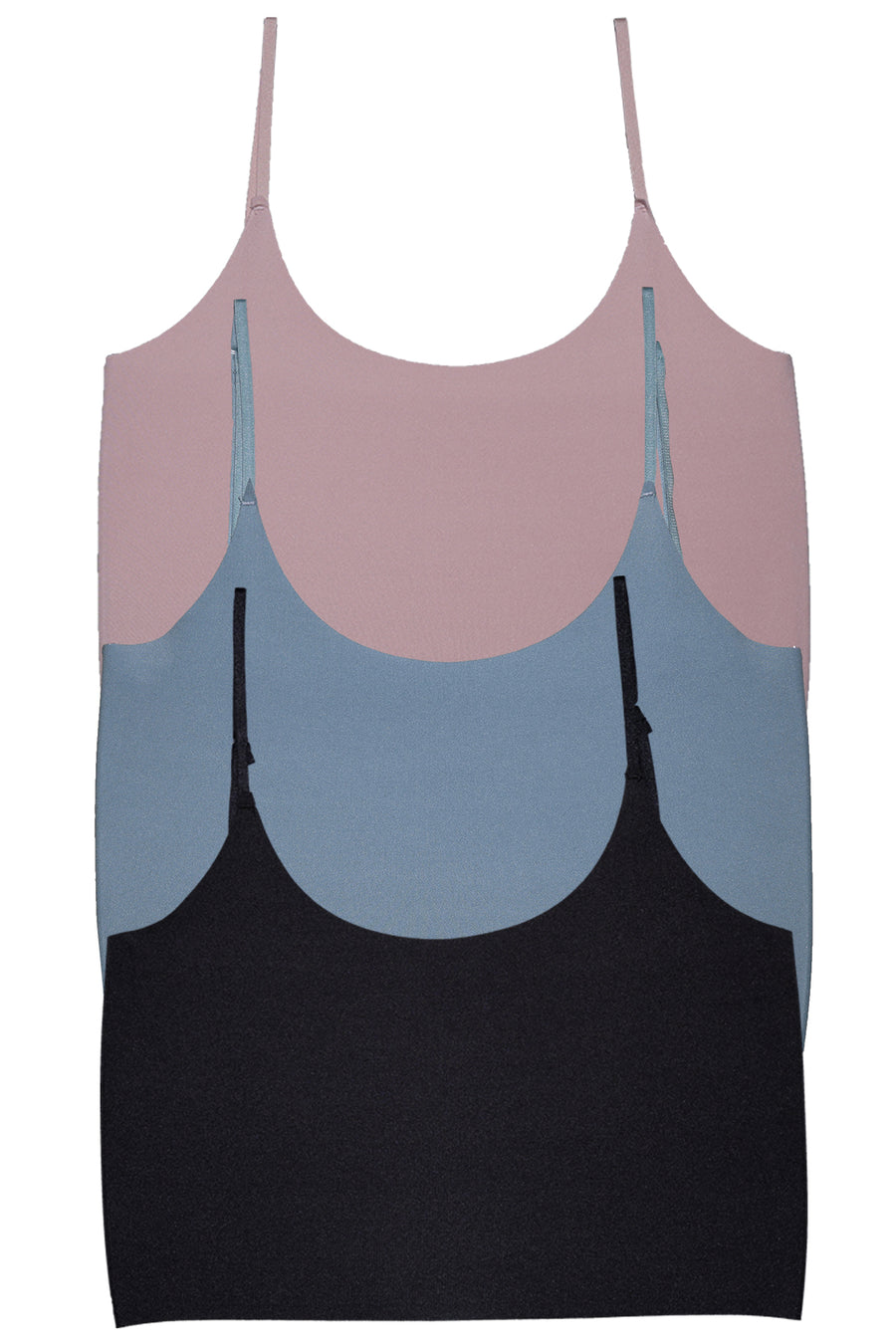 Nicoletta Kadın Büstiyer Ayarlanabilir Ince Askılı Lazer Kesim Crop 3 lü Paket Polyester MIXCOLOR
