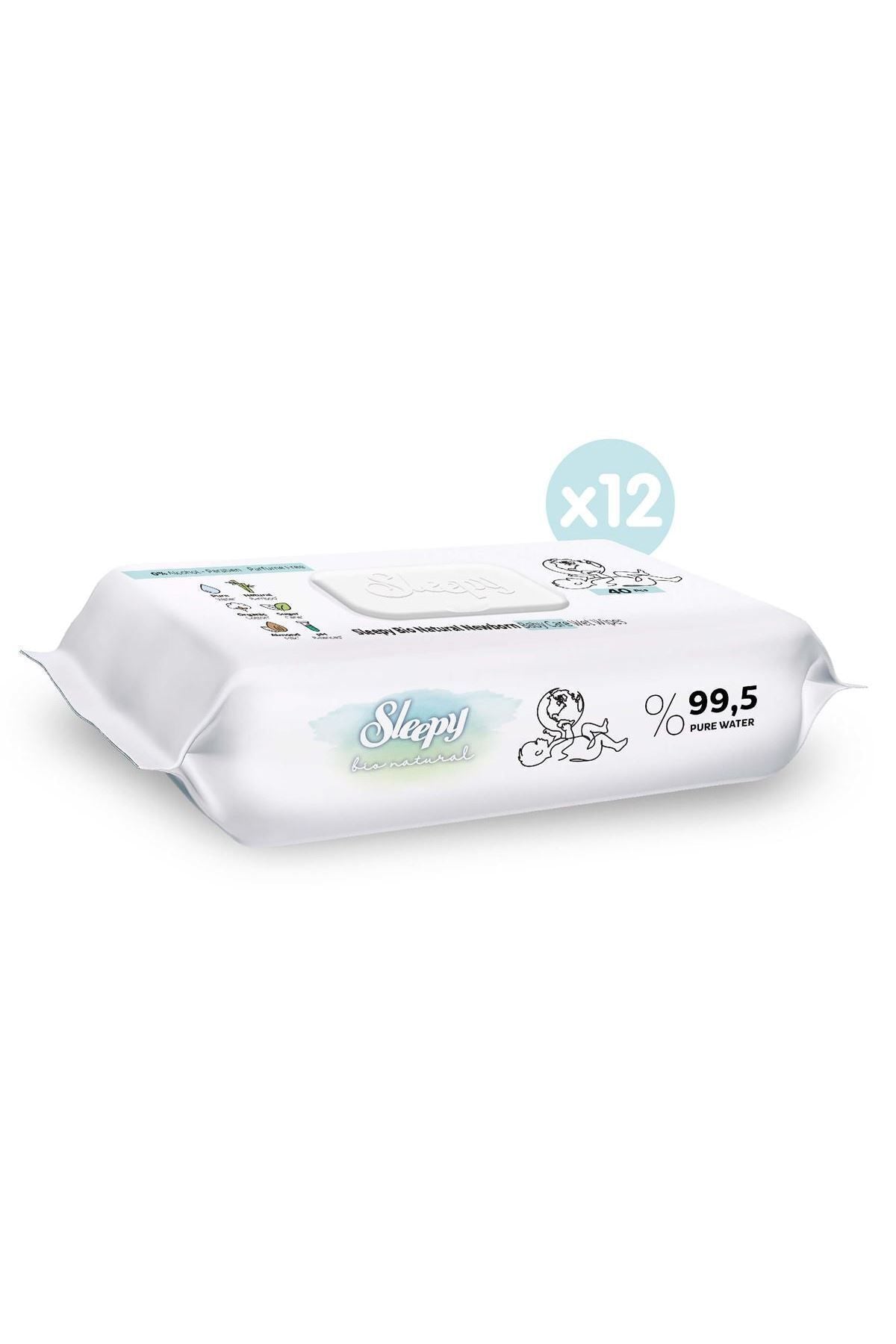 Sleepy Bio Natural Yenidoğan Islak Bebek Bakım Havlusu x(YAPRAK) - Görsel 2