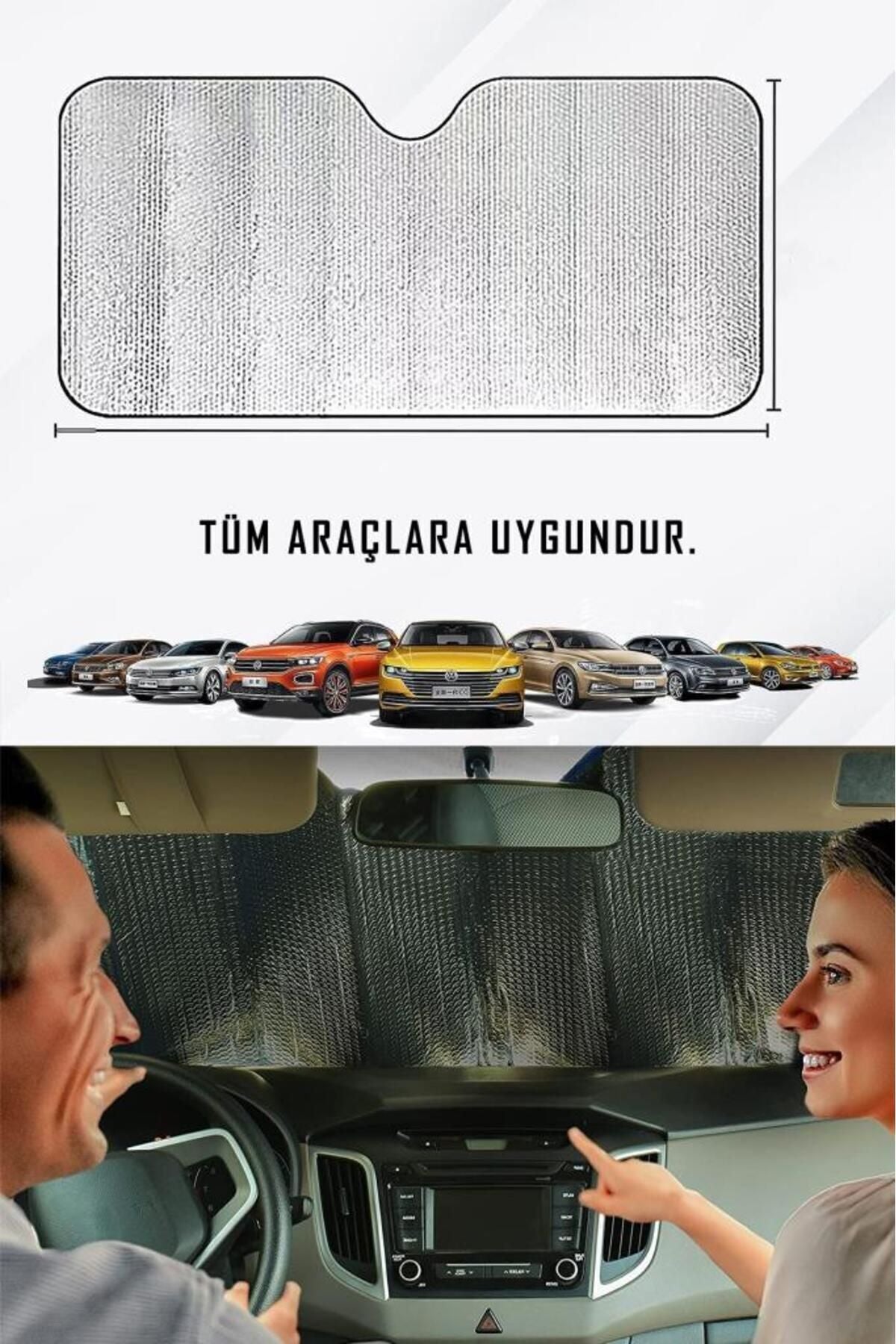 Kingstar 140 X 70 Cm Araba Ön Cam Güneşlik Cam Güneşliği Otomobil Güneşlikleri Araç Gölgelik Oto Içi Vantuzlu - #08B449 2