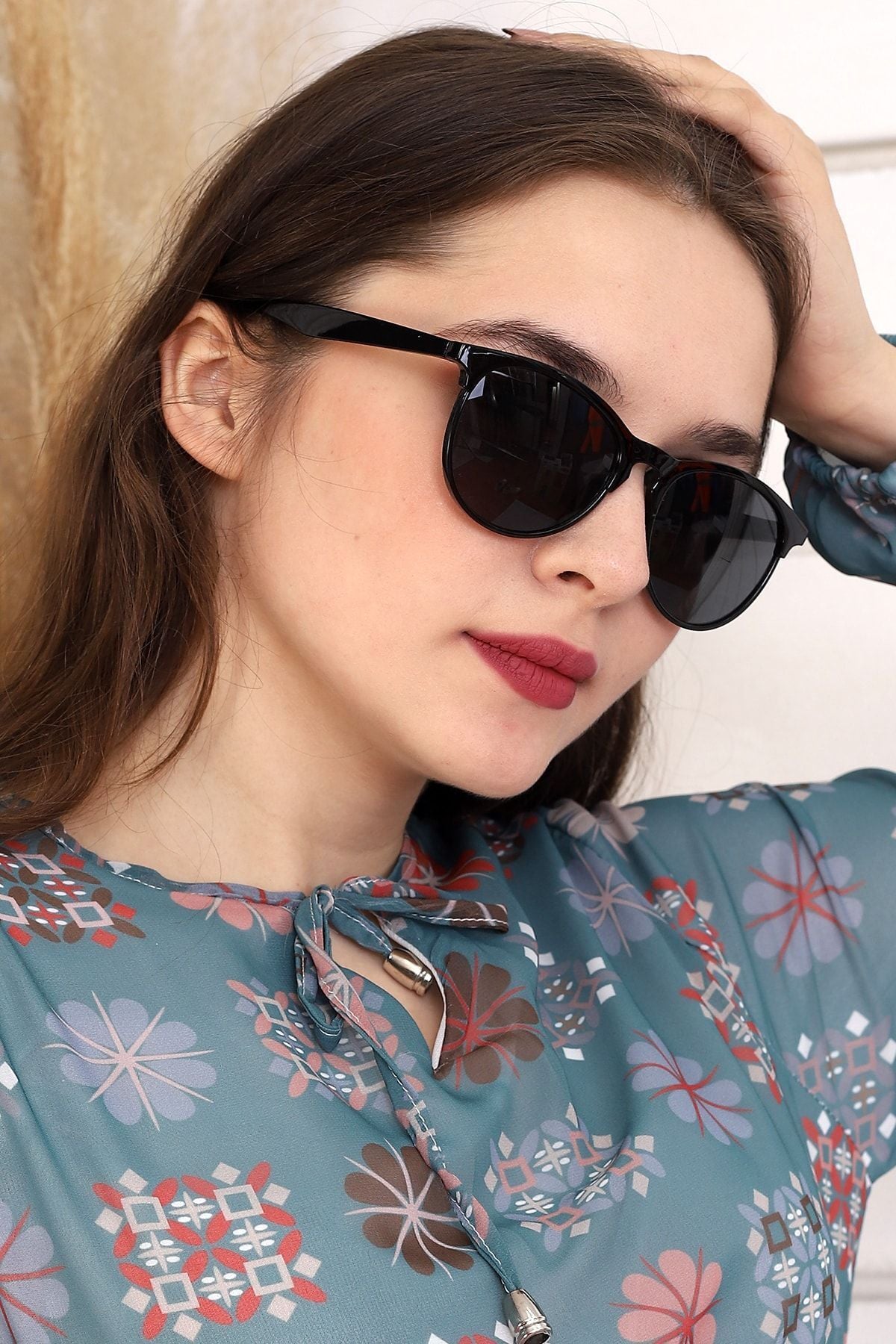 Della Pianto Tamela Unisex Siyah Güneş Gözlüğü - Görsel 6